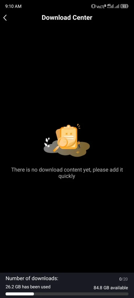 Download Center to Watch Your Downloaded Content